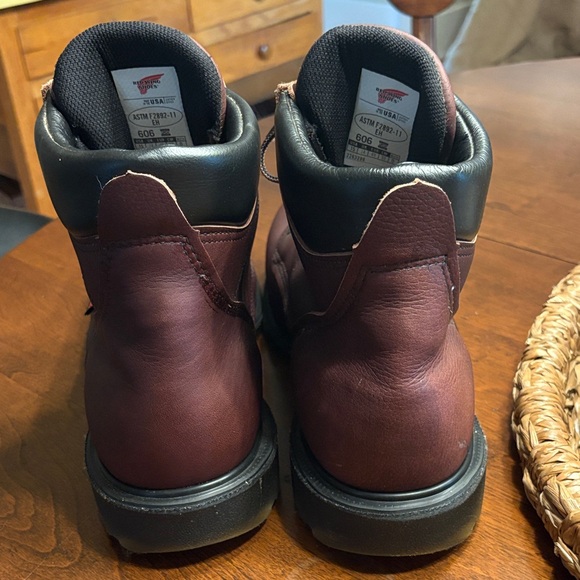 Men’s Red Wing’s 6 Inch Soft Toe Brown Leather Work Boots. main image 7